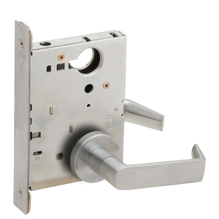 Schlage Grade 1 Full Dummy Trim w/Case Mortise Lock, 06 Lever, A Rose, Satin Chrm Fnsh, Field Reversible L9176 06A 626